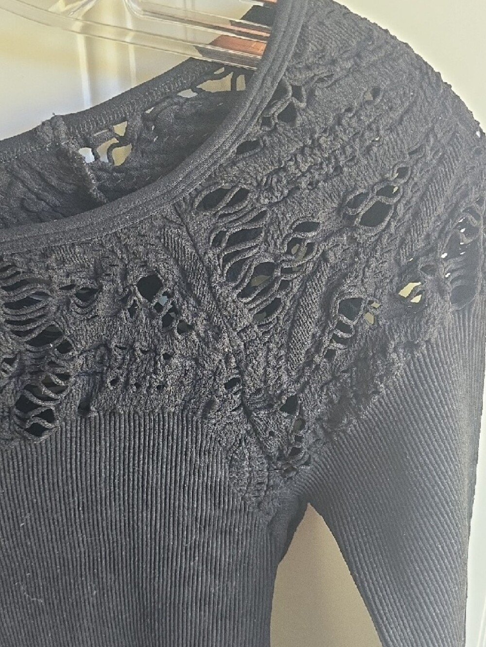 FP Movement by Free People Black Crop Top with White Logo - Picture 4 of 7